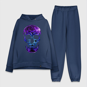 Женский костюм хлопок Oversize с принтом Illusion в городе Новоалтайск,  |  | black | llusion | orbits | skull | глазницы | иллюзия | череп | черный