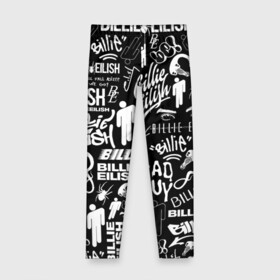 Детские леггинсы 3D с принтом BILLIE EILISH БИЛЛИ АЙЛИШ в городе Новоалтайск, полиэстер 85%, спандекс 15% | эластичный пояс, зауженный крой | be | billie | billie eilish | blohsh | ghoul | билли | билли айлиш | биляш