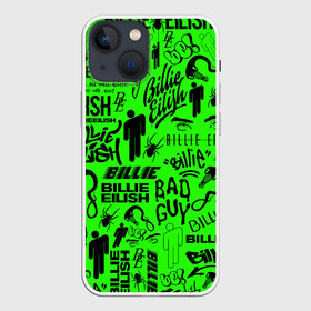 Чехол для iPhone 13 mini с принтом BILLIE EILISH | БИЛЛИ АЙЛИШ LOGOBOMBING в городе Новоалтайск,  |  | Тематика изображения на принте: be | billie | billie eilish | blohsh | ghoul | logobombing | билли | билли айлиш | биляш | логобомбинг