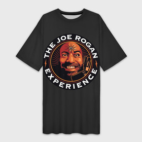 Платье-футболка 3D с принтом THE JOE ROGAN EXPERIENCE в городе Новоалтайск,  |  | comedian | humor | internet | joe rogan | jujutsu | meme | mma | podcast | psychedelia | stand up | ufc | борьба | джиуджитсу | джо роган | единоборства | интернет | комик | мем | подкаст | психоделия | стендап | юмор