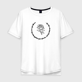 Мужская футболка хлопок Oversize с принтом MXDVS / ROSE в городе Новоалтайск, 100% хлопок | свободный крой, круглый ворот, “спинка” длиннее передней части | 1993 | 19993 | bones | brend | kill yourself | make earth great again | max | mxdvs | mxdvs logo | mxdvs mask | mxdvs маска | rose | roses | skull | street wear | terror | бренд | кости | макс | макс рейндерс | мхдвс | роза | череп