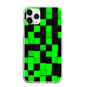 Чехол для iPhone 11 Pro Max матовый с принтом ЗЕЛЕНЫЕ КУБИКИ в городе Новоалтайск, Силикон |  | abstract | abstraction | geometry | line | pattern | psy | абстрактный | абстракция | геометрия | краски | кубики | линии | неоновые | неоновый | психоделика | текстура