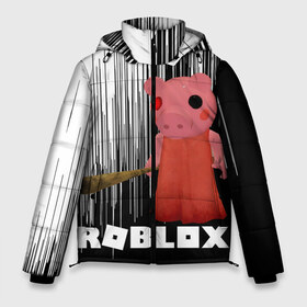 Мужская зимняя куртка 3D с принтом Roblox piggy Свинка Пигги в городе Новоалтайск, верх — 100% полиэстер; подкладка — 100% полиэстер; утеплитель — 100% полиэстер | длина ниже бедра, свободный силуэт Оверсайз. Есть воротник-стойка, отстегивающийся капюшон и ветрозащитная планка. 

Боковые карманы с листочкой на кнопках и внутренний карман на молнии. | Тематика изображения на принте: game | gamer | logo | minecraft | piggi | roblox | simulator | игра | конструктор | лого | пигги | свинья | симулятор | строительство | фигура