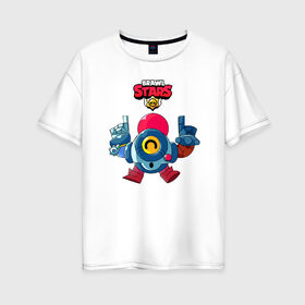 Женская футболка хлопок Oversize с принтом NANI Brawl Stars в городе Новоалтайск, 100% хлопок | свободный крой, круглый ворот, спущенный рукав, длина до линии бедер
 | 8 bit | brawl | crow | leon | max | mecha | nani | nani brawl stars | sally | spike | sprout | stars | werewolf | wolf | бравл | волк | ворон | кроу | леон | макс | нани | нани brawl stars | оборотень | робот | салли | спраут | старз | ста
