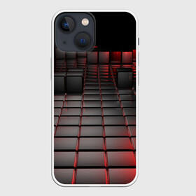Чехол для iPhone 13 mini с принтом КАРБОНОВЫЕ ПЛИТЫ в городе Новоалтайск,  |  | abstract | abstraction | geometry | line | pattern | psy | абстрактный | абстракция | геометрия | кубики | линии | неоновый | психоделика | текстура