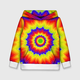 Детская толстовка 3D с принтом Tie-Dye в городе Новоалтайск, 100% полиэстер | двухслойный капюшон со шнурком для регулировки, мягкие манжеты на рукавах и по низу толстовки, спереди карман-кенгуру с мягким внутренним слоем | abstract | colorful | dye | gradient | texture | tie | абстракция | градиент | дай | тай | текстура | цветной