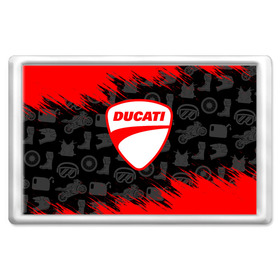 Магнит 45*70 с принтом DUCATI [2] в городе Новоалтайск, Пластик | Размер: 78*52 мм; Размер печати: 70*45 | ducati | moto | дукати | мото | мотоцикл