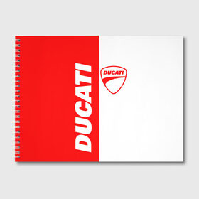 Альбом для рисования с принтом DUCATI [4] в городе Новоалтайск, 100% бумага
 | матовая бумага, плотность 200 мг. | Тематика изображения на принте: ducati | moto | дукати | мото | мотоцикл