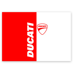Поздравительная открытка с принтом DUCATI [4] в городе Новоалтайск, 100% бумага | плотность бумаги 280 г/м2, матовая, на обратной стороне линовка и место для марки
 | Тематика изображения на принте: ducati | moto | дукати | мото | мотоцикл