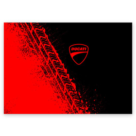 Поздравительная открытка с принтом DUCATI [3] в городе Новоалтайск, 100% бумага | плотность бумаги 280 г/м2, матовая, на обратной стороне линовка и место для марки
 | Тематика изображения на принте: ducati | moto | дукати | мото | мотоцикл