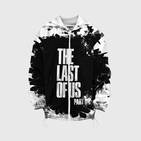 Детская куртка 3D с принтом ОДНИ ИЗ НАС l THE LAST OF US в городе Новоалтайск, 100% полиэстер | застежка — молния, подол и капюшон оформлены резинкой с фиксаторами, по бокам — два кармана без застежек, один потайной карман на груди, плотность верхнего слоя — 90 г/м2; плотность флисового подклада — 260 г/м2 | Тематика изображения на принте: ellie | game | joel | naughty dog | part 2 | the last of us | джоэл | одни из нас | элли