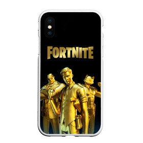 Чехол для iPhone XS Max матовый с принтом FORTNITE GOLD SQUAD в городе Новоалтайск, Силикон | Область печати: задняя сторона чехла, без боковых панелей | Тематика изображения на принте: 2 часть | 3 season | 3 сезон | fortnite | gold | midas | squad | мидас | фортнайт