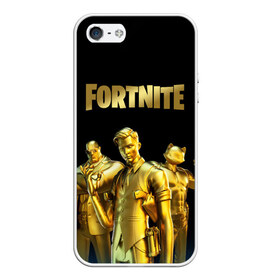 Чехол для iPhone 5/5S матовый с принтом FORTNITE GOLD SQUAD в городе Новоалтайск, Силикон | Область печати: задняя сторона чехла, без боковых панелей | 2 часть | 3 season | 3 сезон | fortnite | gold | midas | squad | мидас | фортнайт