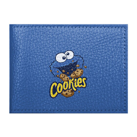 Обложка для студенческого билета с принтом Cookies в городе Новоалтайск, натуральная кожа | Размер: 11*8 см; Печать на всей внешней стороне | cookie | cookiemonster | delicious | eat | monster | yummy | еда | коржик | куки | кукимонстр | монстр | печенье | сезам | сладости | улица | улицасезам