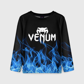Детский лонгслив 3D с принтом VENUM. в городе Новоалтайск, 100% полиэстер | длинные рукава, круглый вырез горловины, полуприлегающий силуэт
 | mma | sport | venum | бокс | венум | единоборство | мма | спорт