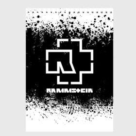 Скетчбук с принтом RAMMSTEIN РАМШТАЙН в городе Новоалтайск, 100% бумага
 | 48 листов, плотность листов — 100 г/м2, плотность картонной обложки — 250 г/м2. Листы скреплены сверху удобной пружинной спиралью | lindemann | lm | rammstein | rock | кристиан лоренц | линдеманн | лм | музыка | рамштайн | рок | тилль линдеманн