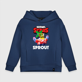 Детское худи Oversize хлопок с принтом SPROUT PALMEN | СПРАУТ ТРОПИКИ в городе Новоалтайск, френч-терри — 70% хлопок, 30% полиэстер. Мягкий теплый начес внутри —100% хлопок | боковые карманы, эластичные манжеты и нижняя кромка, капюшон на магнитной кнопке | Тематика изображения на принте: bibi | brawl stars | coach mike | crow | gale | leon | leon shark | max | mecha crow | mortis | mr.p | nani | phoenix | sally leon | sandy | spike | sprout | tara | virus 8 bit | werewolf | ворон | оборотень
