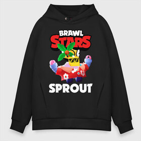 Мужское худи Oversize хлопок с принтом SPROUT PALMEN СПРАУТ ТРОПИКИ в городе Новоалтайск, френч-терри — 70% хлопок, 30% полиэстер. Мягкий теплый начес внутри —100% хлопок | боковые карманы, эластичные манжеты и нижняя кромка, капюшон на магнитной кнопке | bibi | brawl stars | coach mike | crow | gale | leon | leon shark | max | mecha crow | mortis | mr.p | nani | phoenix | sally leon | sandy | spike | sprout | tara | virus 8 bit | werewolf | ворон | оборотень