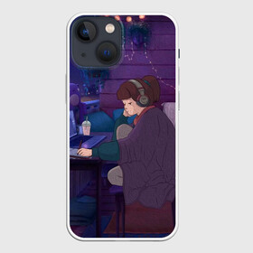 Чехол для iPhone 13 mini с принтом ЛЕТО в городе Новоалтайск,  |  | coronavirus | hip hop | homework | lo fi | lofi | meme | study girl | vaporwave | вэйпорвэйв | девочка | дом | карантин | колледж | коронавирус | кот | лето | ло фай | лоу фай | мем | музыка | универ | учится | хип