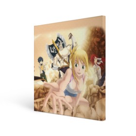 Холст квадратный с принтом FAIRY TAIL | ХВОСТ ФЕИ в городе Новоалтайск, 100% ПВХ |  | fairy tail | аниме | анимэ | манга | мультфильм | персонаж | сказка | фаир таил | фаиру таил | фейри тейл | фильм | хвост феи
