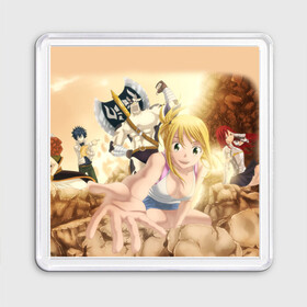 Магнит 55*55 с принтом FAIRY TAIL | ХВОСТ ФЕИ в городе Новоалтайск, Пластик | Размер: 65*65 мм; Размер печати: 55*55 мм | fairy tail | аниме | анимэ | манга | мультфильм | персонаж | сказка | фаир таил | фаиру таил | фейри тейл | фильм | хвост феи