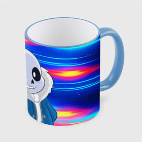 Кружка с принтом Sans undertale Санс в городе Новоалтайск, керамика | ёмкость 330 мл | asriel dreemurr | blaster | chara | frisk | gaster | sans | skull | undertale | азриэль дримурр | андертале | андертейл | андрайн | гастер | игра | меттатон | подземная история | подземная сказка | санс | скелет | ундертале | фриск