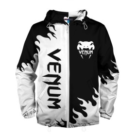 Мужская ветровка 3D с принтом VENUM | ВЕНУМ в городе Новоалтайск, 100% полиэстер | подол и капюшон оформлены резинкой с фиксаторами, два кармана без застежек по бокам, один потайной карман на груди | mma | snake | sports | ufc | venum | venum mma | бокс | борьба | бренд | венум | единоборства | змея | мма | спорт | юфс