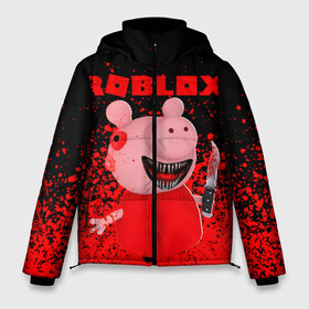 Мужская зимняя куртка 3D с принтом Roblox piggy Свинка Пигги в городе Новоалтайск, верх — 100% полиэстер; подкладка — 100% полиэстер; утеплитель — 100% полиэстер | длина ниже бедра, свободный силуэт Оверсайз. Есть воротник-стойка, отстегивающийся капюшон и ветрозащитная планка. 

Боковые карманы с листочкой на кнопках и внутренний карман на молнии. | Тематика изображения на принте: game | gamer | logo | minecraft | piggi | roblox | simulator | игра | конструктор | лого | пигги | свинья | симулятор | строительство | фигура