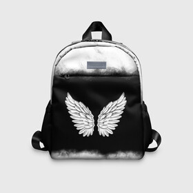Детский рюкзак 3D с принтом Im an angel в городе Новоалтайск, 100% полиэстер | лямки с регулируемой длиной, сверху петелька, чтобы рюкзак можно было повесить на вешалку. Основное отделение закрывается на молнию, как и внешний карман. Внутри дополнительный карман. По бокам два дополнительных кармашка | angel | birds | fly | wings | ангел | бабочка | богиня | воздушный | демон | дым | космос | крылья | лебедь | летать | летучий | милые | мифические | небесный | небо | облако | пегас | перья | прикольные | птица | рай