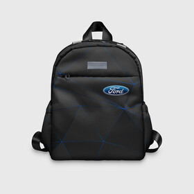 Детский рюкзак 3D с принтом FORD. в городе Новоалтайск, 100% полиэстер | лямки с регулируемой длиной, сверху петелька, чтобы рюкзак можно было повесить на вешалку. Основное отделение закрывается на молнию, как и внешний карман. Внутри дополнительный карман. По бокам два дополнительных кармашка | Тематика изображения на принте: abstract | auto | brand | car | ford | geometry | sport | texture | абстракция | авто | автомобильные | бренд | геометрия | классика | машины | модные | спорт | стиль | текстура | форд