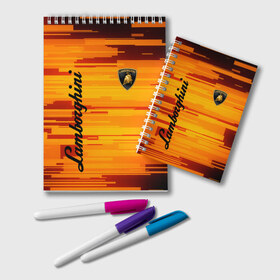 Блокнот с принтом LAMBORGHINI в городе Новоалтайск, 100% бумага | 48 листов, плотность листов — 60 г/м2, плотность картонной обложки — 250 г/м2. Листы скреплены удобной пружинной спиралью. Цвет линий — светло-серый
 | abstract | auto | brand | car | geometry | lamborghini | sport | texture | абстракция | авто | автомобильные | бренд | геометрия | классика | ламба | ламборджини | машины | модные | спорт | стиль | текстура