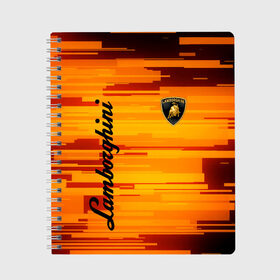 Тетрадь с принтом LAMBORGHINI в городе Новоалтайск, 100% бумага | 48 листов, плотность листов — 60 г/м2, плотность картонной обложки — 250 г/м2. Листы скреплены сбоку удобной пружинной спиралью. Уголки страниц и обложки скругленные. Цвет линий — светло-серый
 | abstract | auto | brand | car | geometry | lamborghini | sport | texture | абстракция | авто | автомобильные | бренд | геометрия | классика | ламба | ламборджини | машины | модные | спорт | стиль | текстура