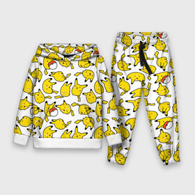 Детский костюм 3D (с толстовкой) с принтом Пикачу в городе Новоалтайск,  |  | doodling | pikachu | pokemon | textures | дудлинг | желтый покемон | пика пика | пикачу | покемон | покемоны | стикербомбинг | текстуры | фон