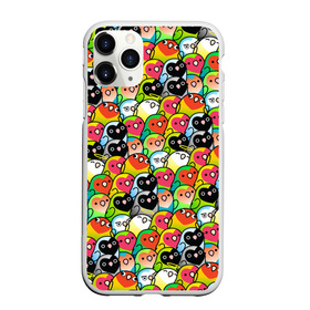 Чехол для iPhone 11 Pro Max матовый с принтом Папуги в городе Новоалтайск, Силикон |  | doodling | textures | волнистые попугайчики | волнистый попугай | дудлинг | папуги | попугаи | попугайчики | птица | птицы | стикербомбинг | текстуры | фон
