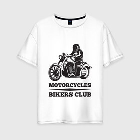 Женская футболка хлопок Oversize с принтом Biker (Z) в городе Новоалтайск, 100% хлопок | свободный крой, круглый ворот, спущенный рукав, длина до линии бедер
 | 2020 | auto | bike | enduro | ktm | moto | motorcycle | rider | sport | авто | автомобиль | автомобильные | байк | бренд | ктм | марка | машины | мото | мотоциклы | спорт