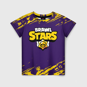 Детская футболка 3D с принтом BRAWL STARS / БРАВЛ СТАРС в городе Новоалтайск, 100% гипоаллергенный полиэфир | прямой крой, круглый вырез горловины, длина до линии бедер, чуть спущенное плечо, ткань немного тянется | 8 bit | 8бит | brawl | cnfhc | crow | hfdk | leon | logo | sandy | skull | spike | stars | бравл | бравла | браво | игра | игры | икфцд | кроу | леон | лого | логотип | символ | спайк | старс | старса | сэнди | череп | ыефкы