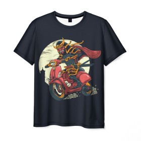 Мужская футболка 3D с принтом Samurai Biker (Z) в городе Новоалтайск, 100% полиэфир | прямой крой, круглый вырез горловины, длина до линии бедер | 2020 | auto | bike | moto | motorcycle | samurai | sport | авто | автомобиль | автомобильные | байк | бренд | буке | воин | вояк | марка | машины | мононофу | мото | мотоциклы | мститель | мушя | ниндзя | сабурай | самурай | слуга