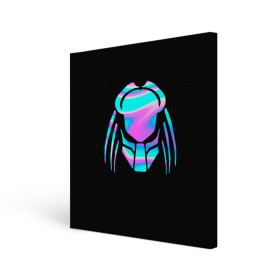 Холст квадратный с принтом Predator в городе Новоалтайск, 100% ПВХ |  | predator | абстракция | из хищника | кино | краска | неон | терминатор | фильм | хищник