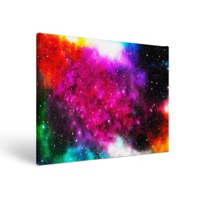Холст прямоугольный с принтом Туманность в городе Новоалтайск, 100% ПВХ |  | space | stars | абстракция | бесконечный | блестящий | вселенная | галактика | дым | звездная | звезды | космический | космос | краски | лето | материя | небо | неоновый | нло | ночь | облака | планеты | радуга