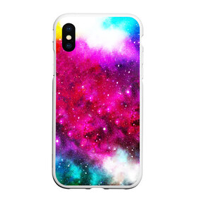 Чехол для iPhone XS Max матовый с принтом Туманность в городе Новоалтайск, Силикон | Область печати: задняя сторона чехла, без боковых панелей | Тематика изображения на принте: space | stars | абстракция | бесконечный | блестящий | вселенная | галактика | дым | звездная | звезды | космический | космос | краски | лето | материя | небо | неоновый | нло | ночь | облака | планеты | радуга