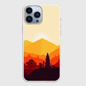 Чехол для iPhone 13 Pro Max с принтом Горы закат пейзаж лиса арт в городе Новоалтайск,  |  | арт | вектор | геометрия | горы | закат | лето | лиса | пейзаж | силуэт | символы | фигуры