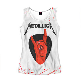 Женская майка 3D с принтом METALLICA (Z) в городе Новоалтайск, 100% полиэстер | круглая горловина, прямой силуэт, длина до линии бедра | kurt kobein | metallica | rock | курт кобейн | металика | металлика | рок | супер звезда
