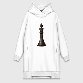 Платье-худи хлопок с принтом Король в городе Новоалтайск,  |  | exclusive merch | игра | интеллектуальная | король | спорт | фигура | шахматы