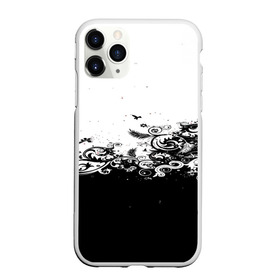 Чехол для iPhone 11 Pro Max матовый с принтом узоры линии черный белый чб в городе Новоалтайск, Силикон |  | белый | дудлы | закрученный | линии | микс | спирали | узоры | чб | черный