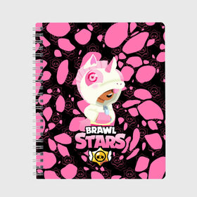 Тетрадь с принтом Brawl stars Unicorn в городе Новоалтайск, 100% бумага | 48 листов, плотность листов — 60 г/м2, плотность картонной обложки — 250 г/м2. Листы скреплены сбоку удобной пружинной спиралью. Уголки страниц и обложки скругленные. Цвет линий — светло-серый
 | bibi | brawl stars | coach mike | leon | leon shark | mecha crow | mr.p | sally leon | sandy | sprout | unicorn | virus 8 bit | биби | бравл старс | вирус 8 бит | леон | оборотень | спроут | сэли леон
