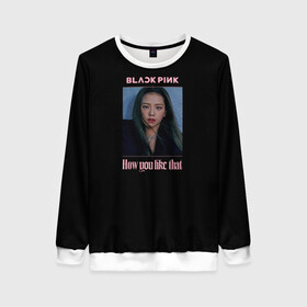 Женский свитшот 3D с принтом BLACKPINK - Jisoo в городе Новоалтайск, 100% полиэстер с мягким внутренним слоем | круглый вырез горловины, мягкая резинка на манжетах и поясе, свободная посадка по фигуре | black pink | blackpink | how you like that | jenni | jennie | jiso | jisoo | k pop | kpop | lisa | rose | блэк пинк | блэкпинк | джени | дженни | джизо | джисо | джисоо | к поп | кей поп | корея | лиза | лиса | роза | роуз | роус | черно розовый
