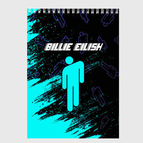 Скетчбук с принтом BILLIE EILISH БИЛЛИ АЙЛИШ в городе Новоалтайск, 100% бумага
 | 48 листов, плотность листов — 100 г/м2, плотность картонной обложки — 250 г/м2. Листы скреплены сверху удобной пружинной спиралью | album | bad | bellyache | bilie | billie | blohsh | eilish | elish | ghoul | guy | logo | music | symbol | айлиш | айлишь | альбом | беляш | били | билли | блош | гуль | лого | логотип | музыка | певица | символ | эйлиш