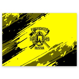 Поздравительная открытка с принтом FIREFIGHTER 1649 RUSSIA в городе Новоалтайск, 100% бумага | плотность бумаги 280 г/м2, матовая, на обратной стороне линовка и место для марки
 | 112 | firefighter | багор | герб | гкчс | желтая | знак | лого | логотип | мчс | мчсник | пожарная охрана | пожарник | пожарный | пч | россии | рф | серая | символ | служба | спасатель | спасения | топор | флаг