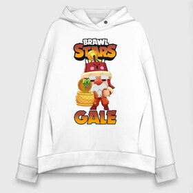 Женское худи Oversize хлопок с принтом BRAWL STARS GALE ГЕЙЛ в городе Новоалтайск, френч-терри — 70% хлопок, 30% полиэстер. Мягкий теплый начес внутри —100% хлопок | боковые карманы, эластичные манжеты и нижняя кромка, капюшон на магнитной кнопке | bibi | brawl stars | coach mike | crow | evil gene | gale | gene | leon | leon shark | max | mecha crow | mortis | mr.p | nani | phoenix | sally leon | sandy | spike | sprout | tara | virus 8 bit | werewolf | ворон | джин | оборотень