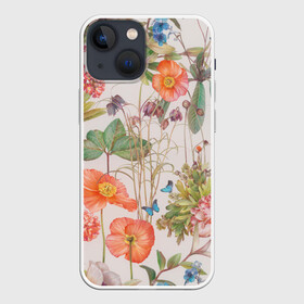 Чехол для iPhone 13 mini с принтом Цветы в городе Новоалтайск,  |  | 2020 | бабочки | летний принт | лето | листья | повседневный принт | цветной принт | цветы | ягоды